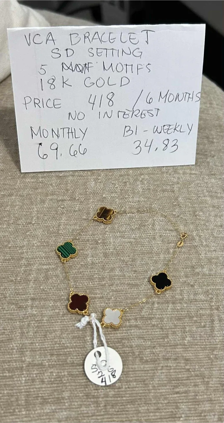 VCA Bracelet 5 Motifs 18K Gold