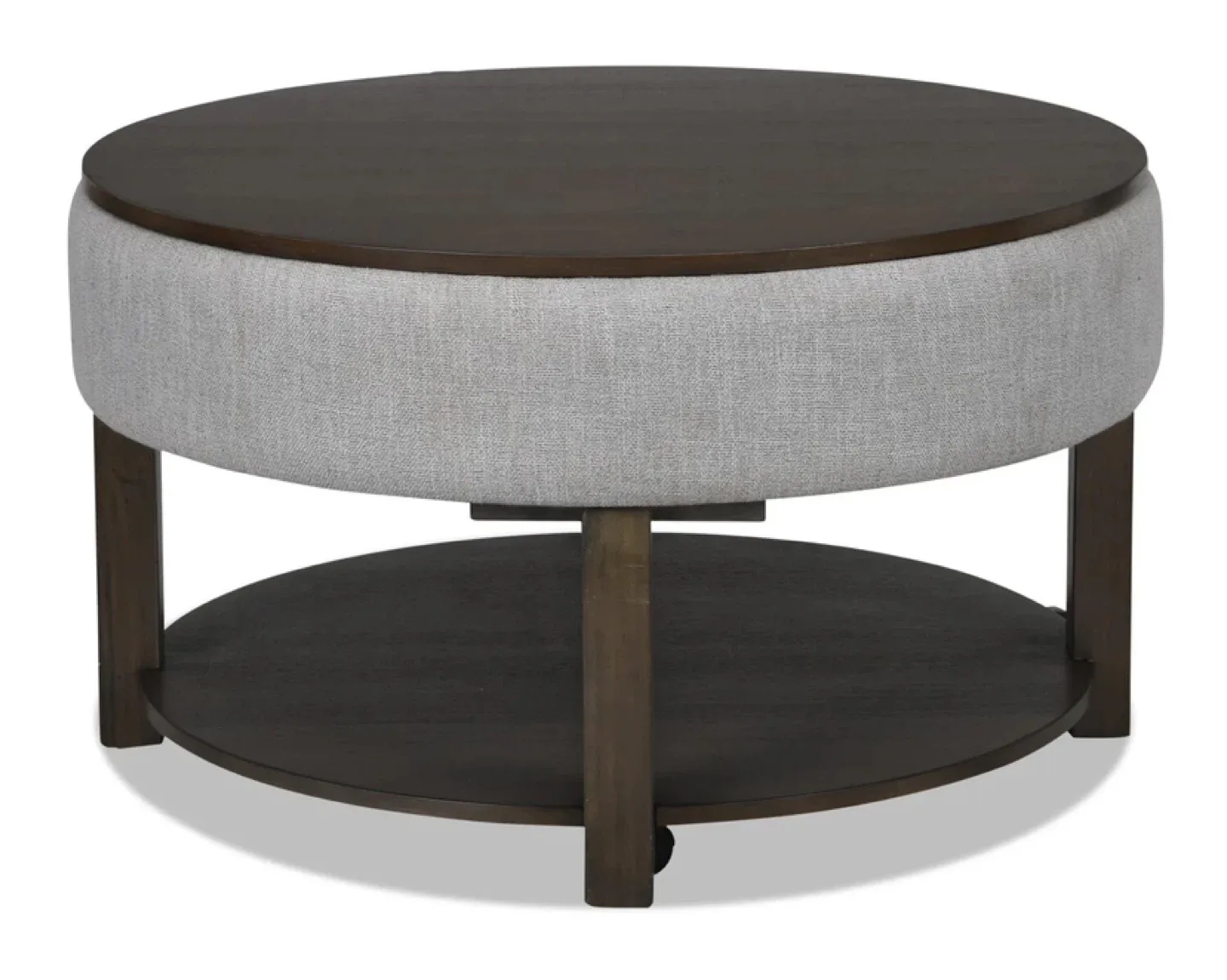 Round Lift Top Coffee Table With Storage&Shelf image indicator(5)