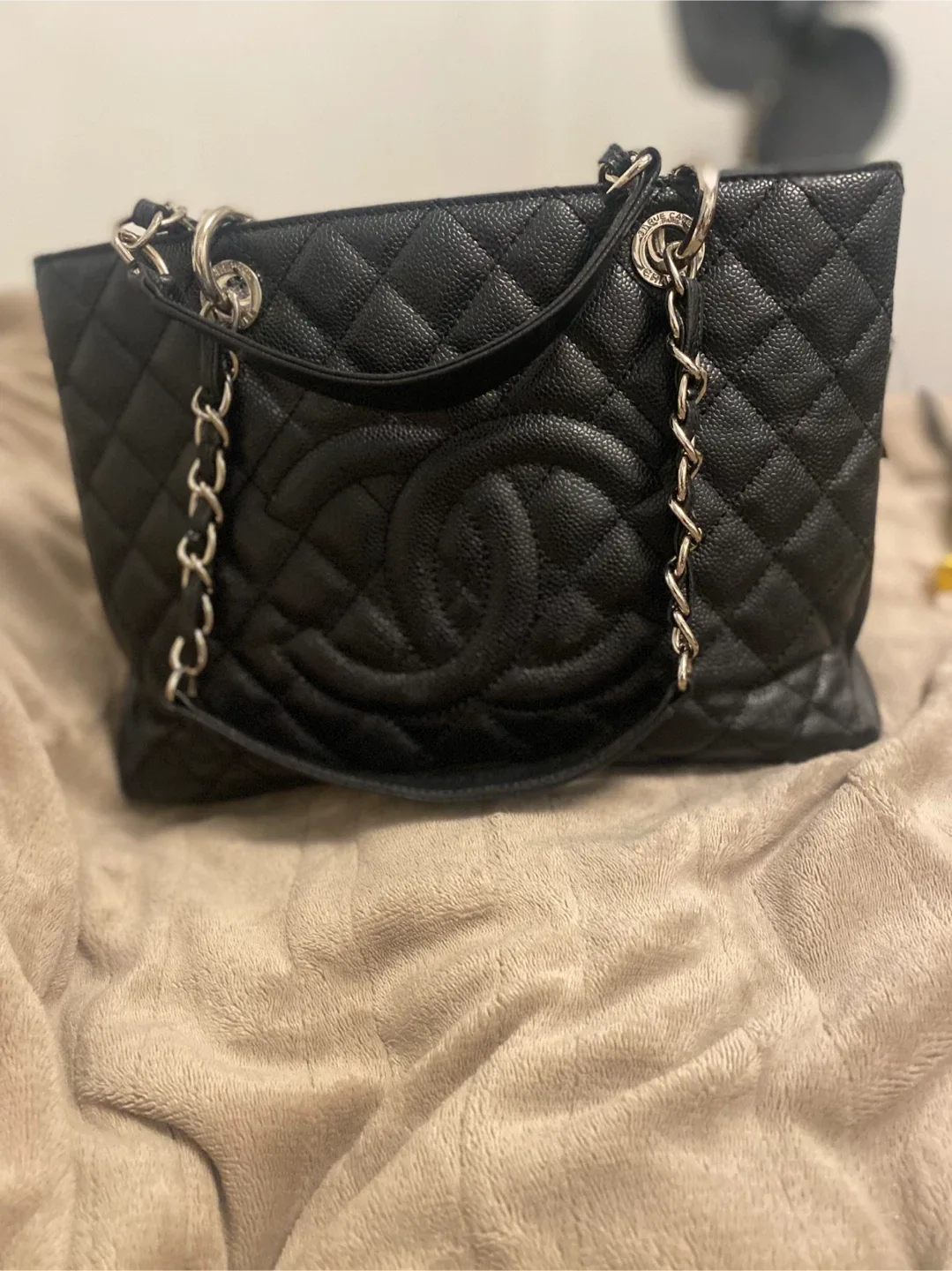Chanel Black Quilted Tote Bag