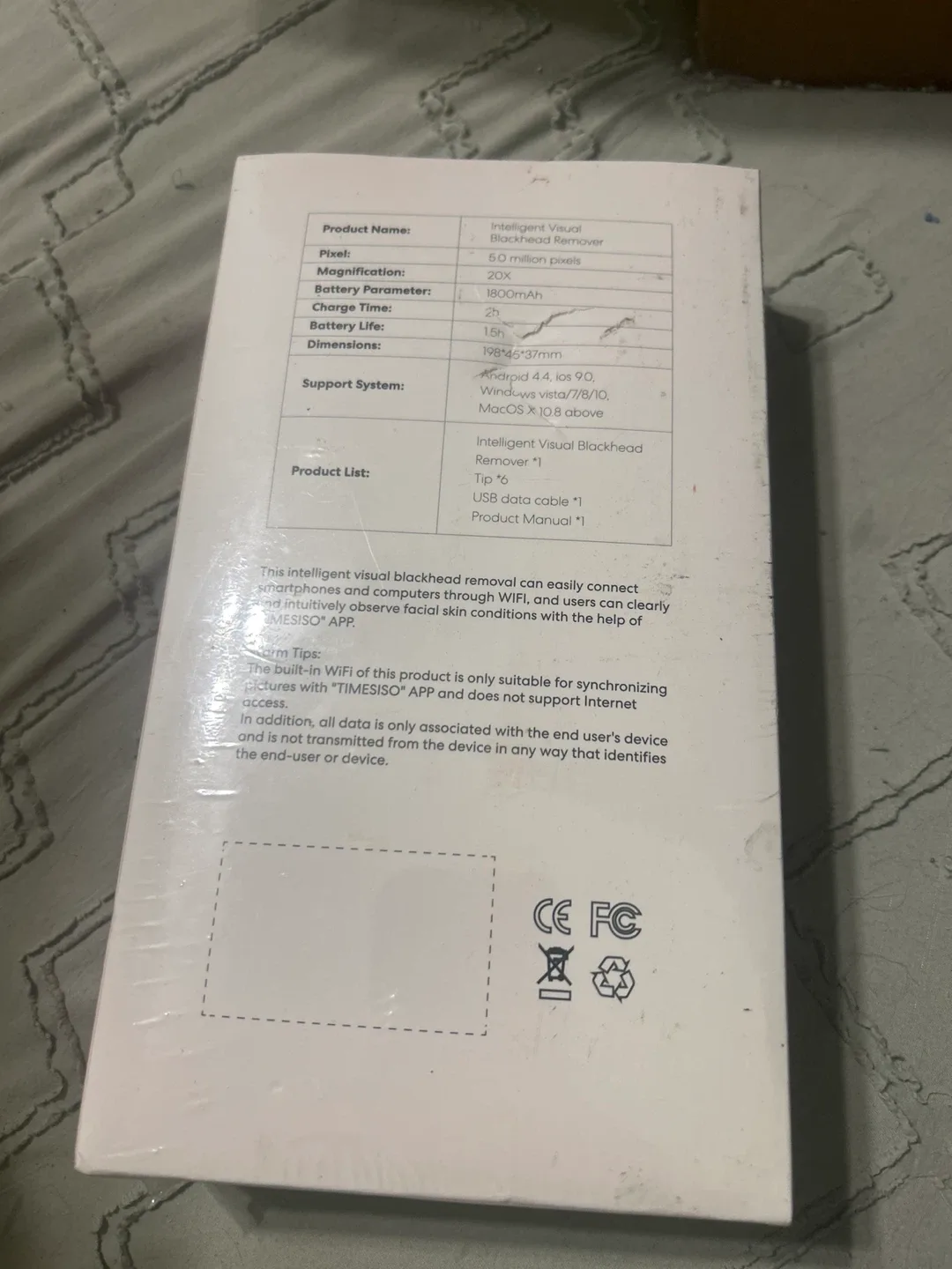 UNOPENED & NEW Vacuum Blackhead Remover w/ Built-in HD Camera image indicator(2)