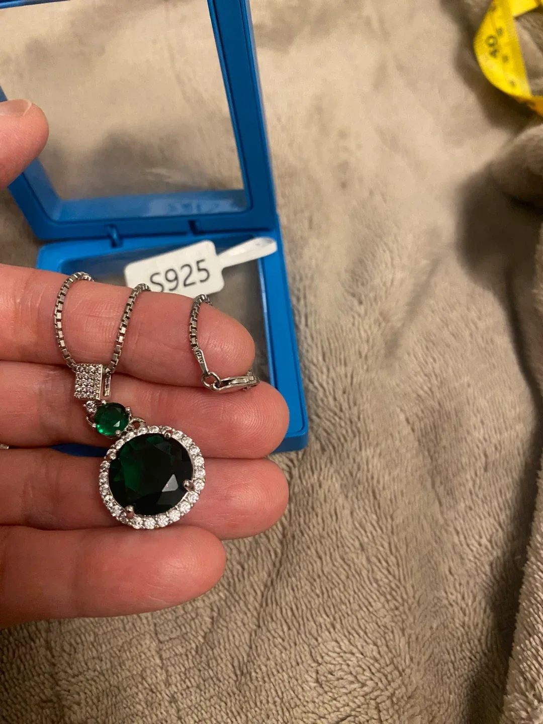 Emerald & Silver S925 Necklace