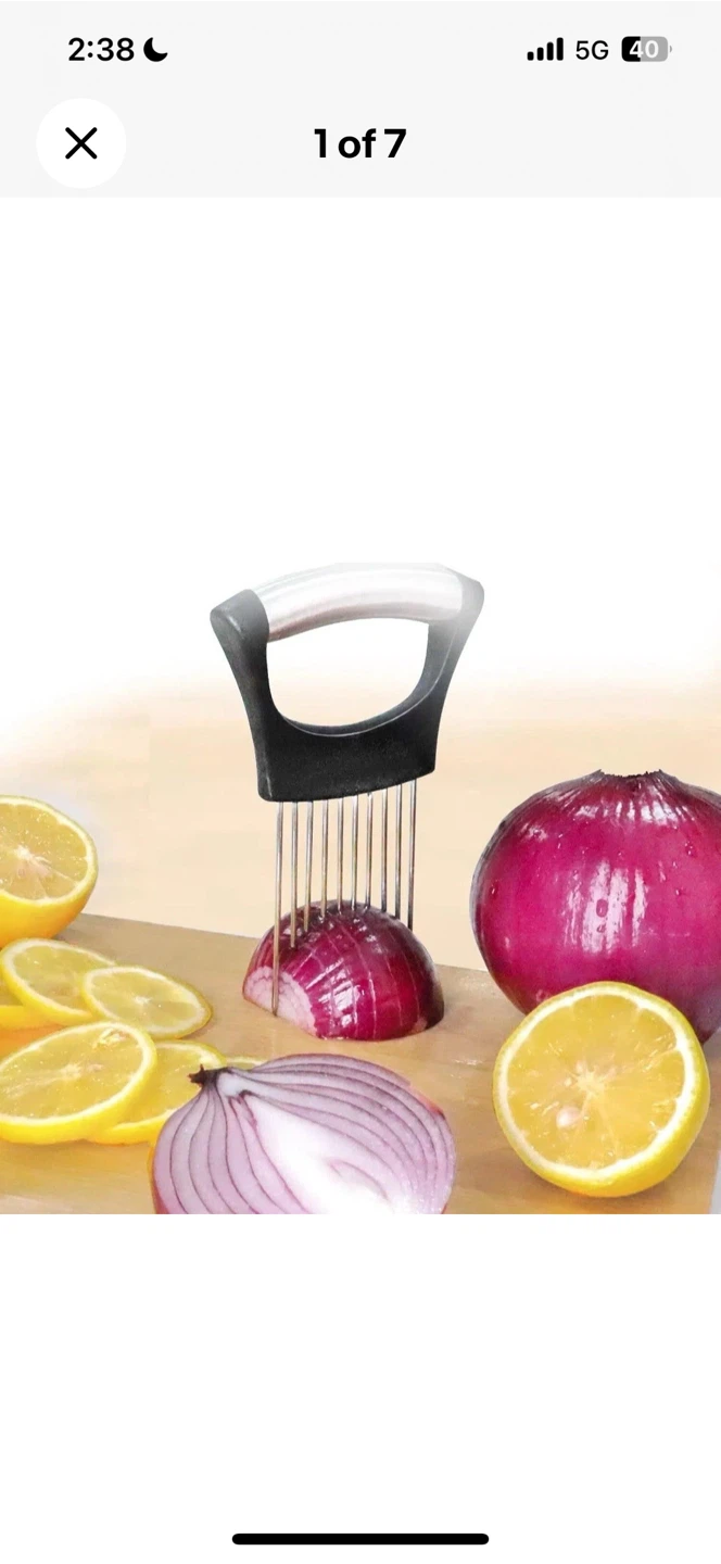 21 Onion Holder Slicing Fork Vegetable Slicer