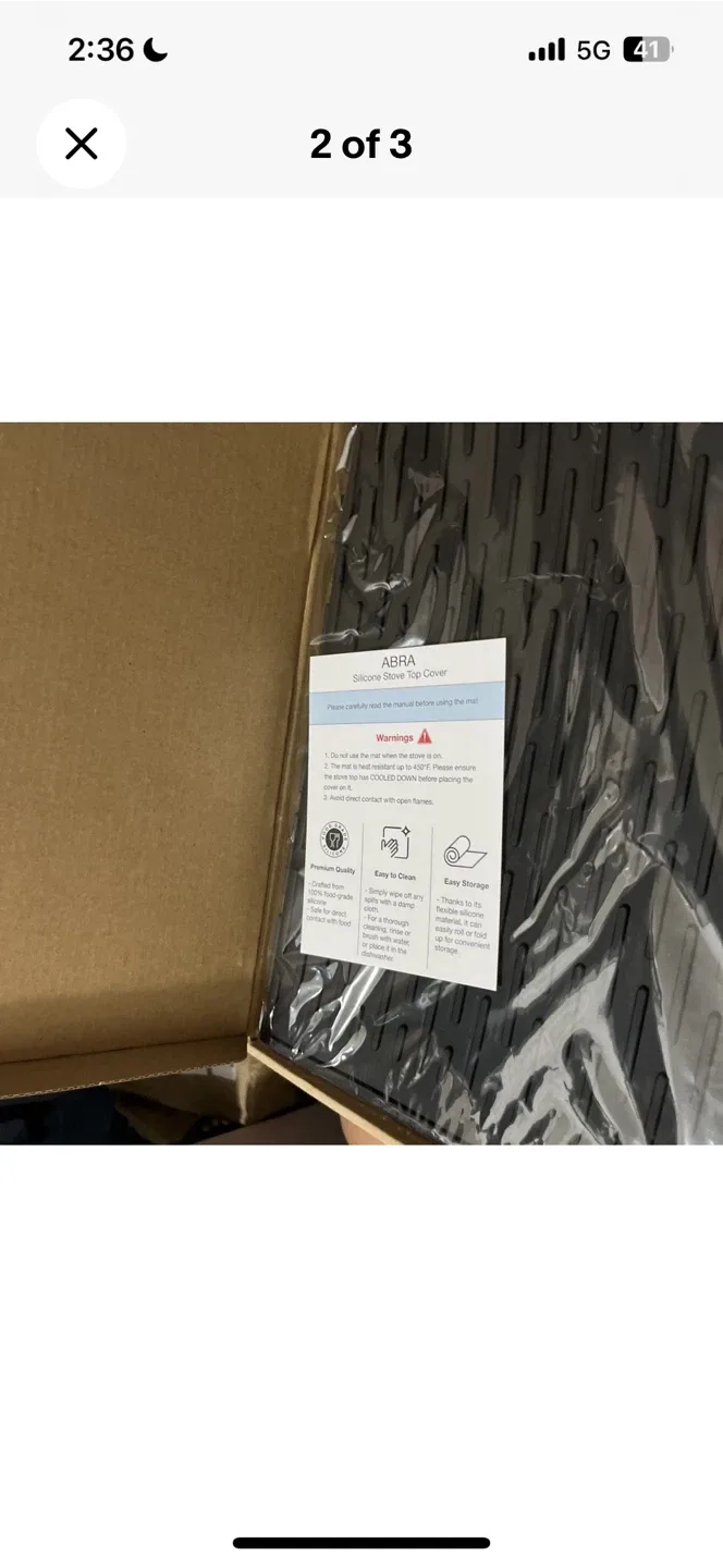 ABRA Silicone Stove Top Cover - New in Box! image indicator(2)