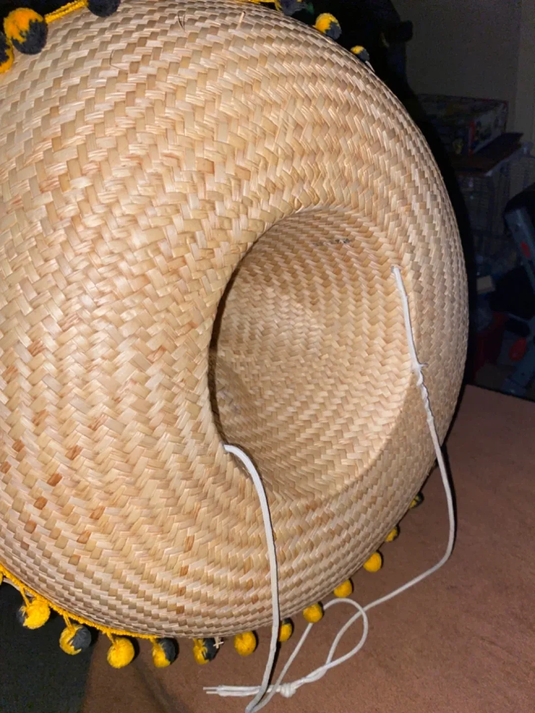 AUTHENTIC FULL STRAW MEXICAN SOMBRERO LARGE image indicator(4)