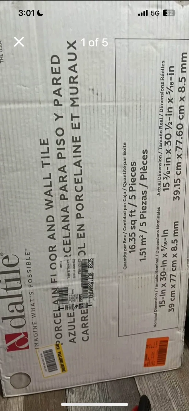 Daltile Porcelain Floor and Wall Tile - 15-in x 30-in thumbnail