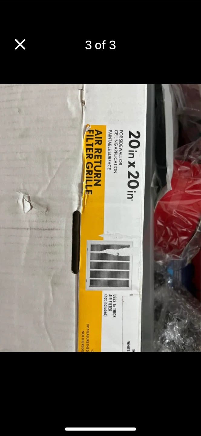 20x20 Air Return Filter Grille - photo 2