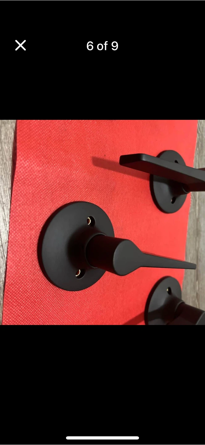 5 Matte Black Door Lever Handle Set - photo 2