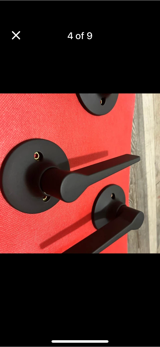 5 Matte Black Door Lever Handle Set - photo 4