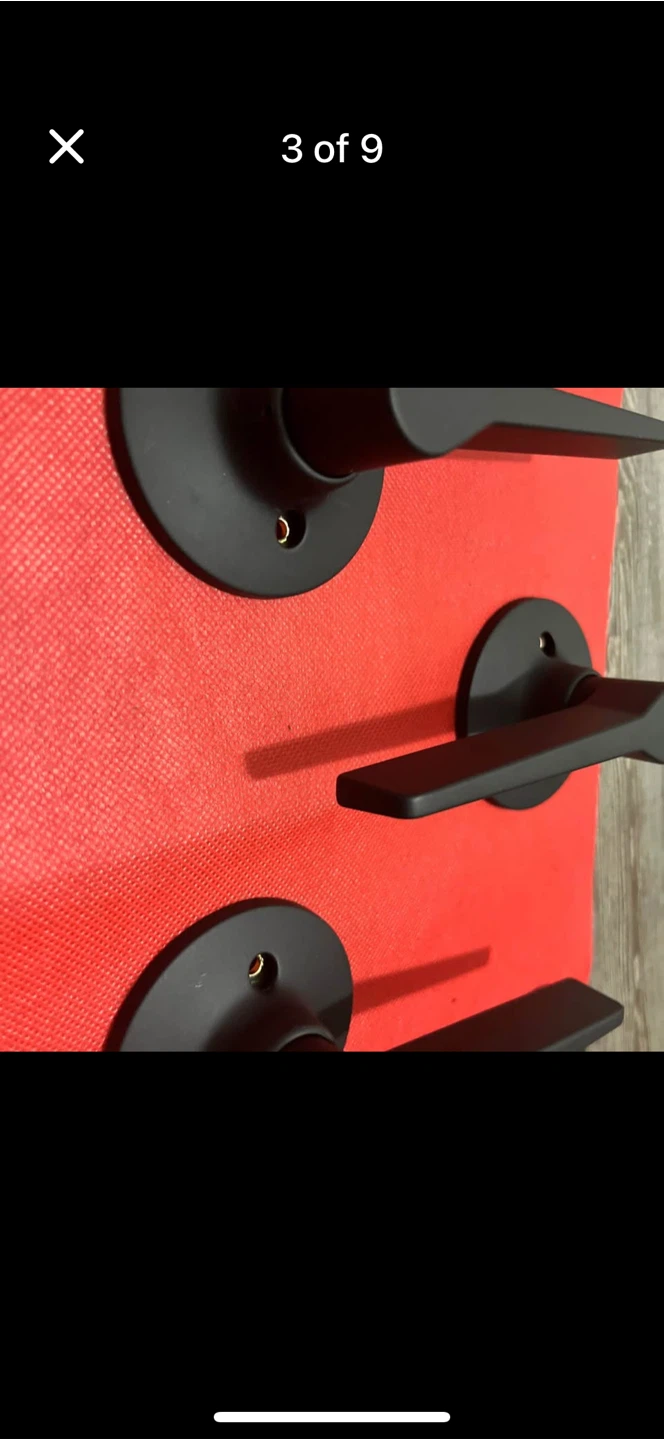5 Matte Black Door Lever Handle Set - photo 5