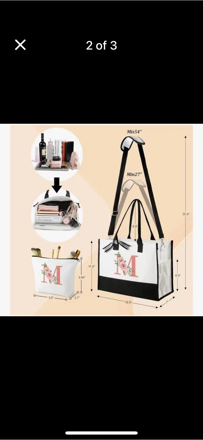 FURTOM Tote Bag & Cosmetic Bag Set image indicator(3)