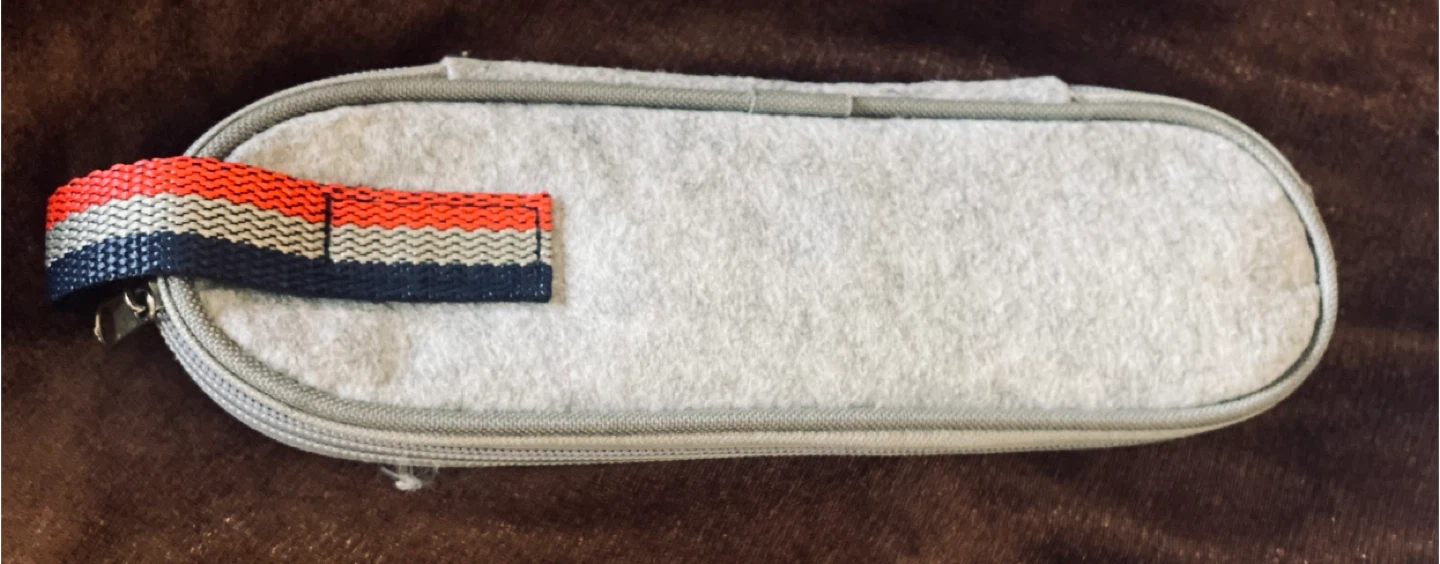 Gray Zippered  Case