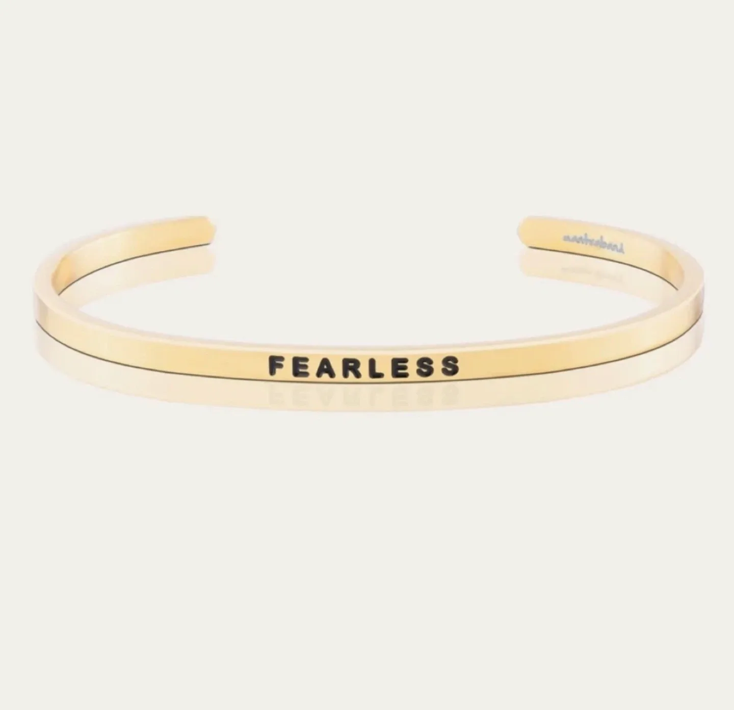 Mantraband Bracelet FEARLESS 18k Gold Dipped thumbnail