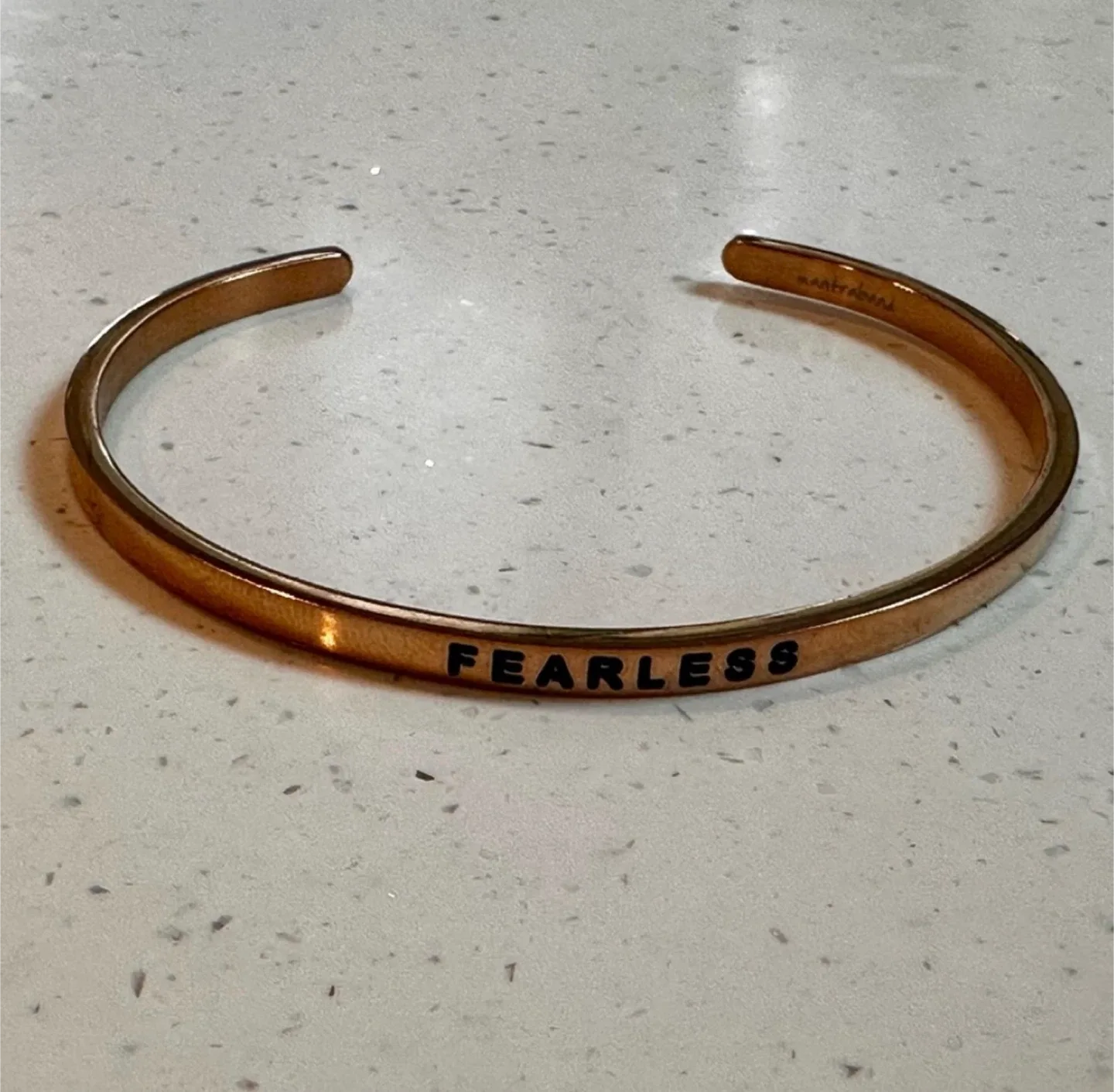 Mantraband Bracelet FEARLESS 18k Gold Dipped image indicator(8)