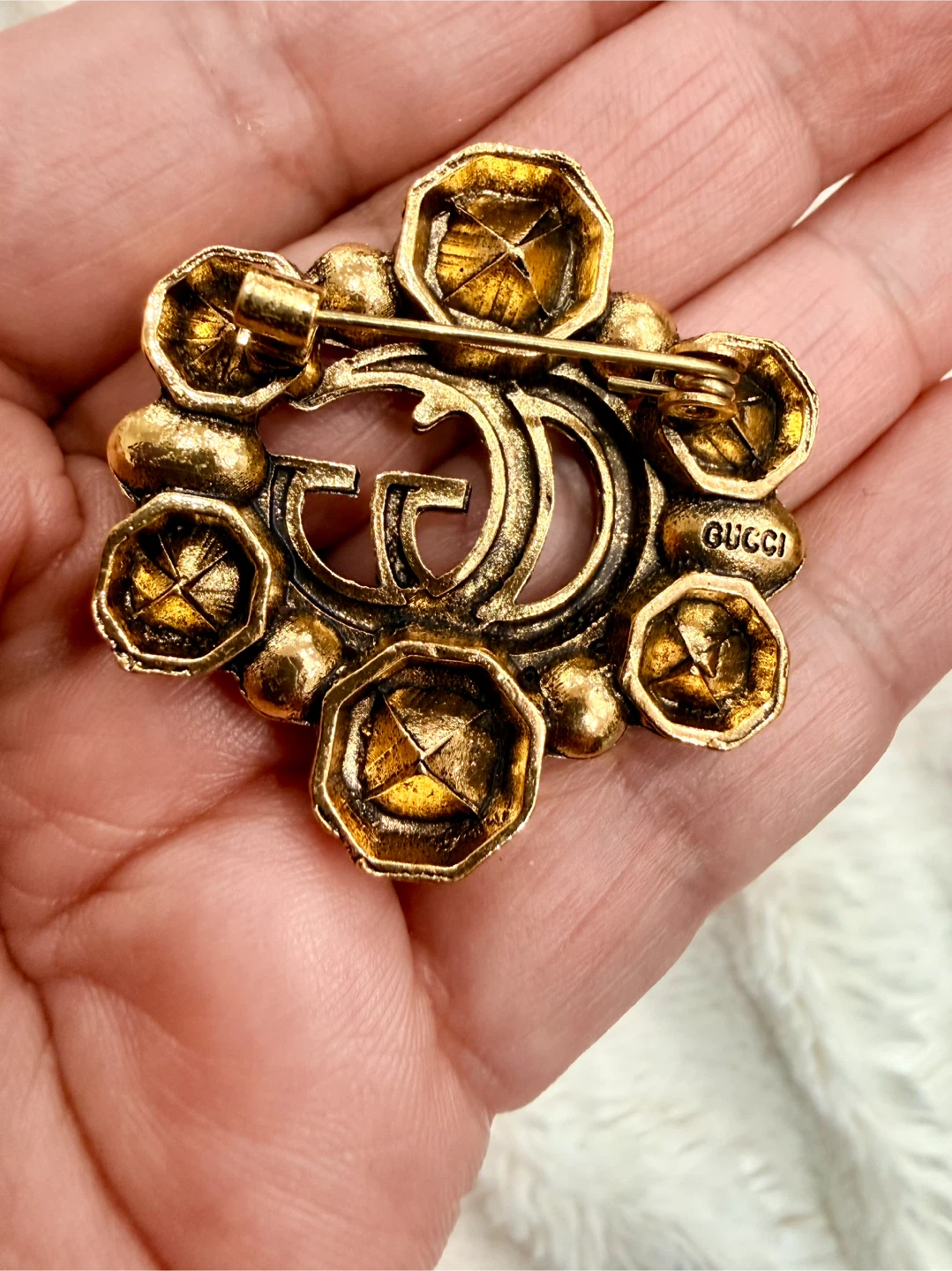 Stunning Gucci style logo Brooch - photo 3
