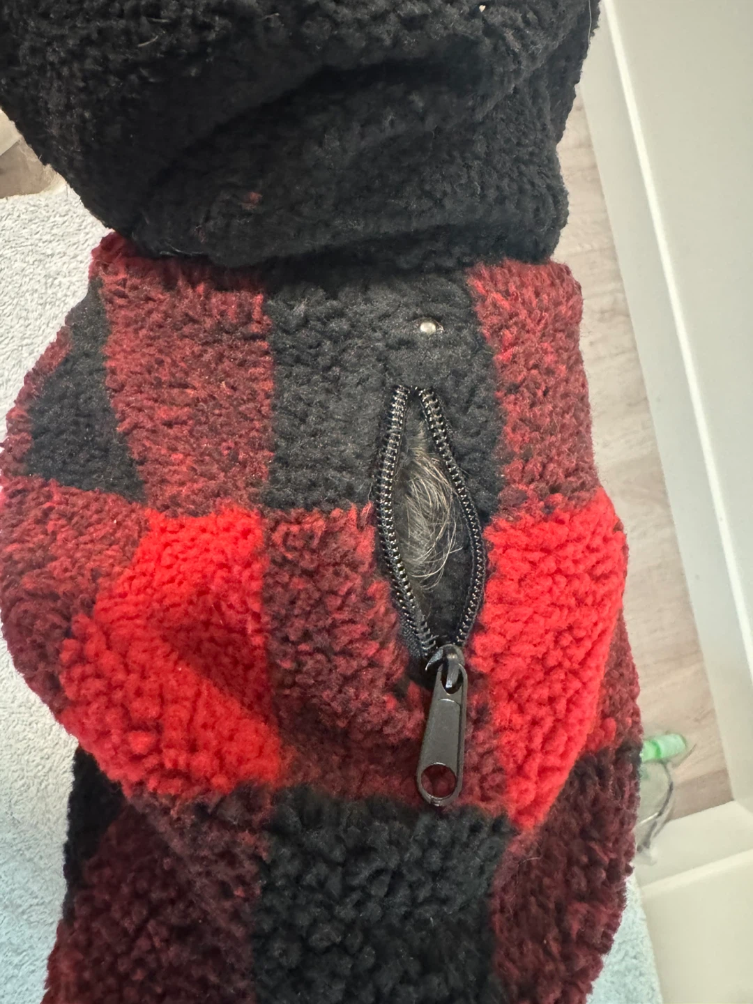 ONEFAW Dog Coat - Red & Black Plaid. - photo 5