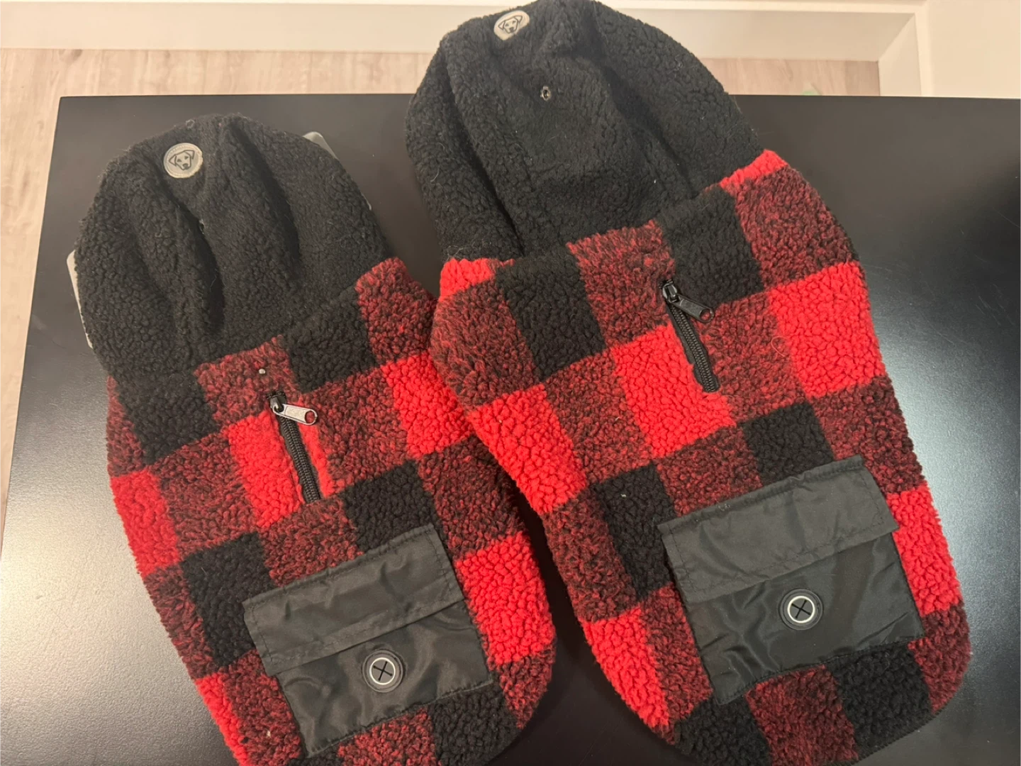 ONEFAW Dog Coat - Red & Black Plaid. - photo 4