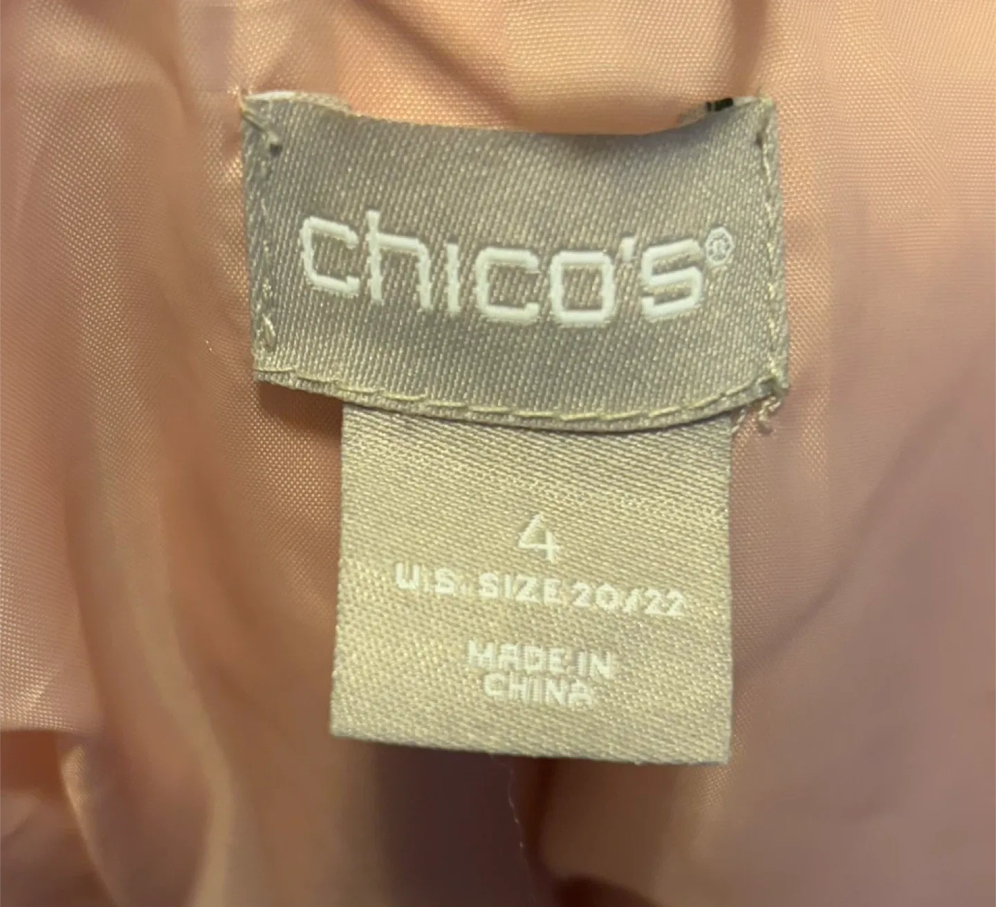 Chico's Pink Puffer Jacket - Size 4 (US 20/22) image indicator(5)