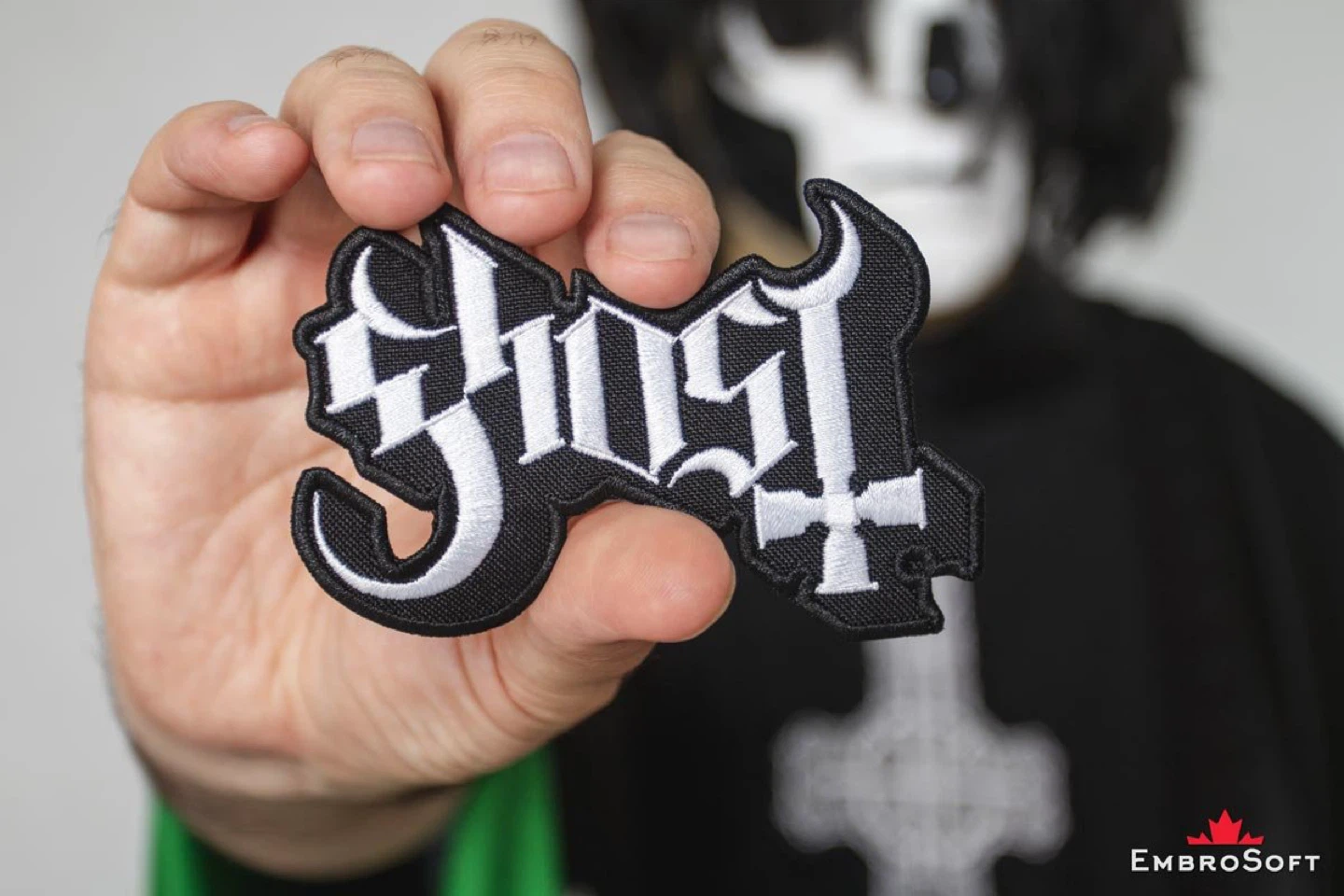 New Ghost Band Logo Patch - Embroidered Applique