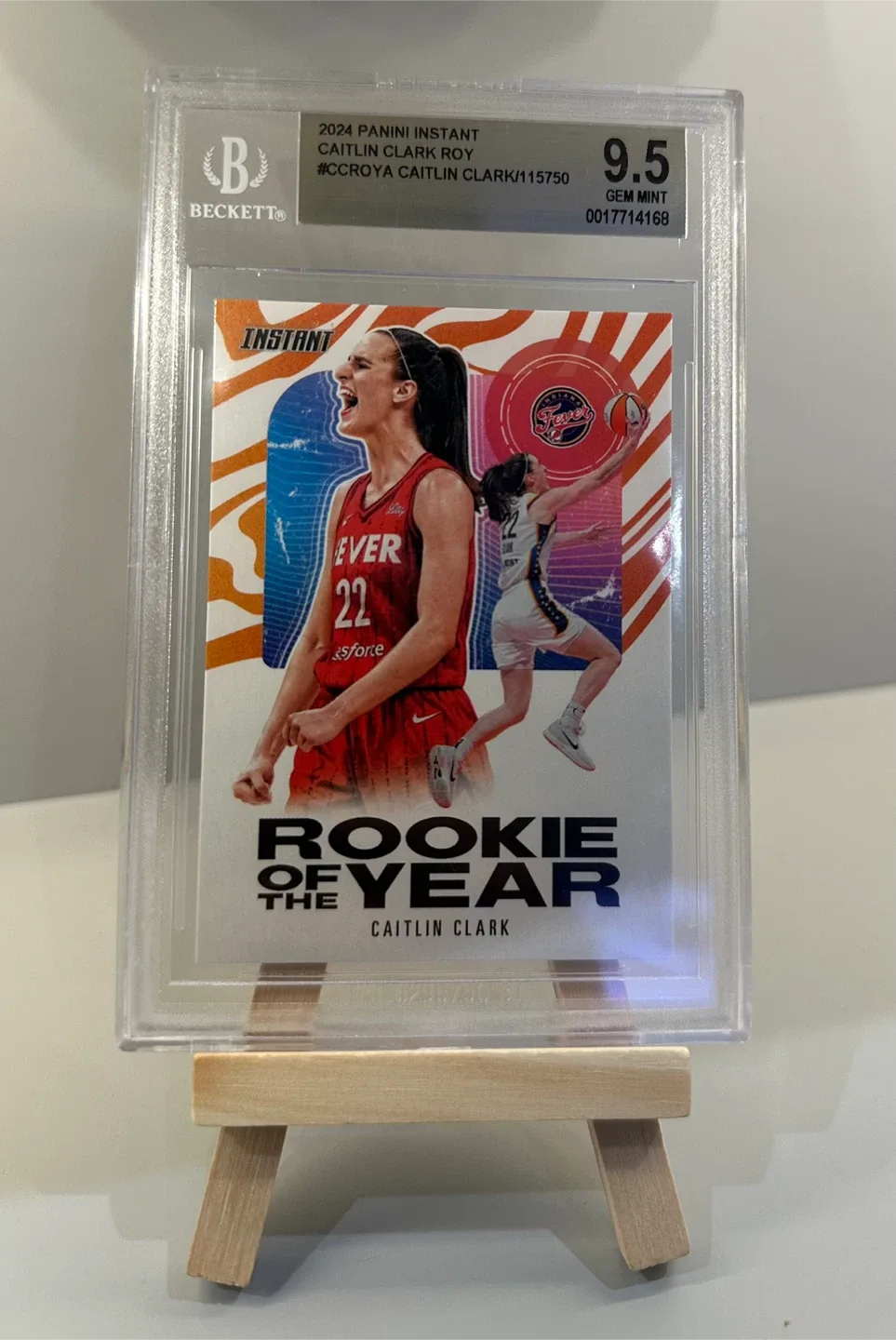 Caitlin Clark Rookie of the Year Graded Card
