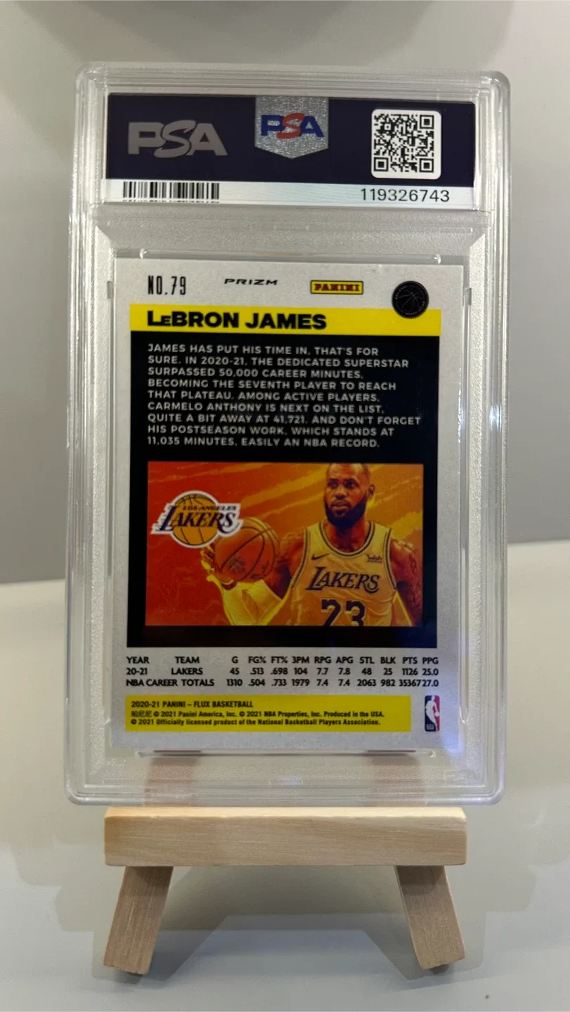 LeBron James 2020 Panini Flux Cracked Ice PSA 10 image indicator(2)