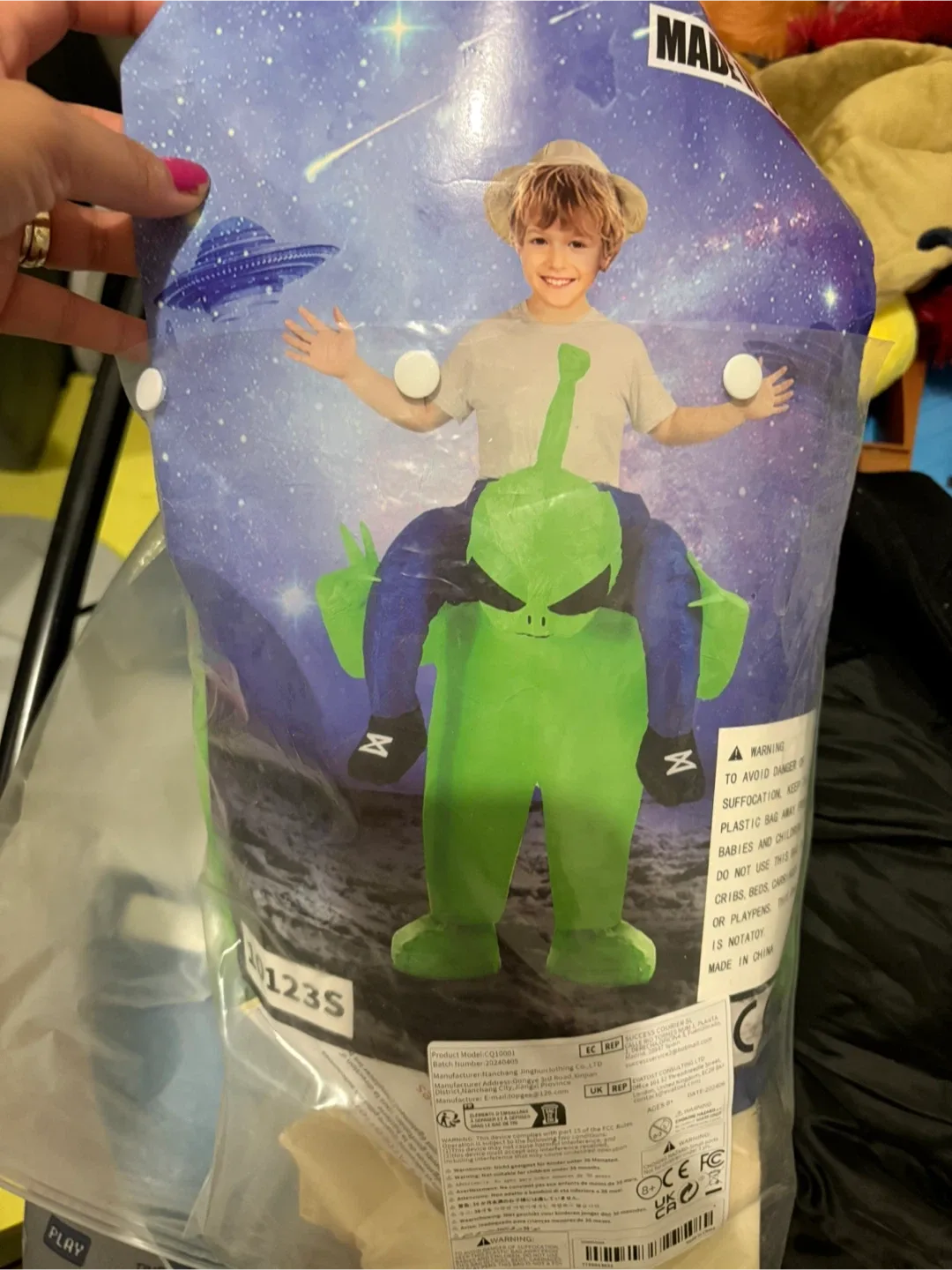 Alien Inflatable Costume, Kids thumbnail