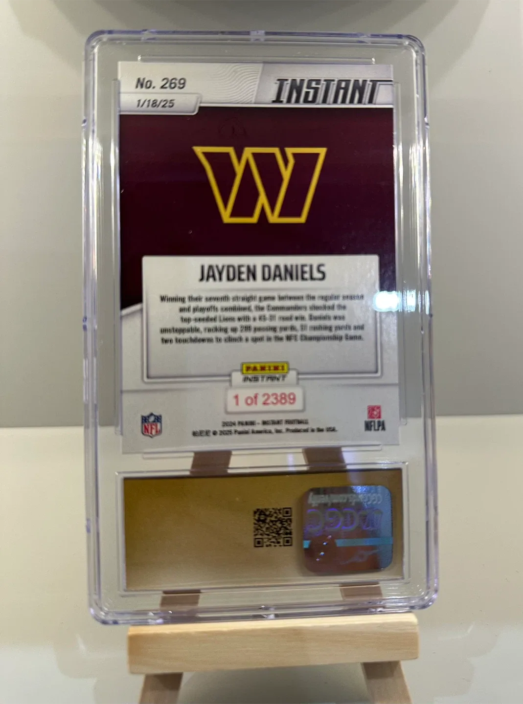 Jayden Daniels 2024 Panini Instant Football Card image indicator(2)