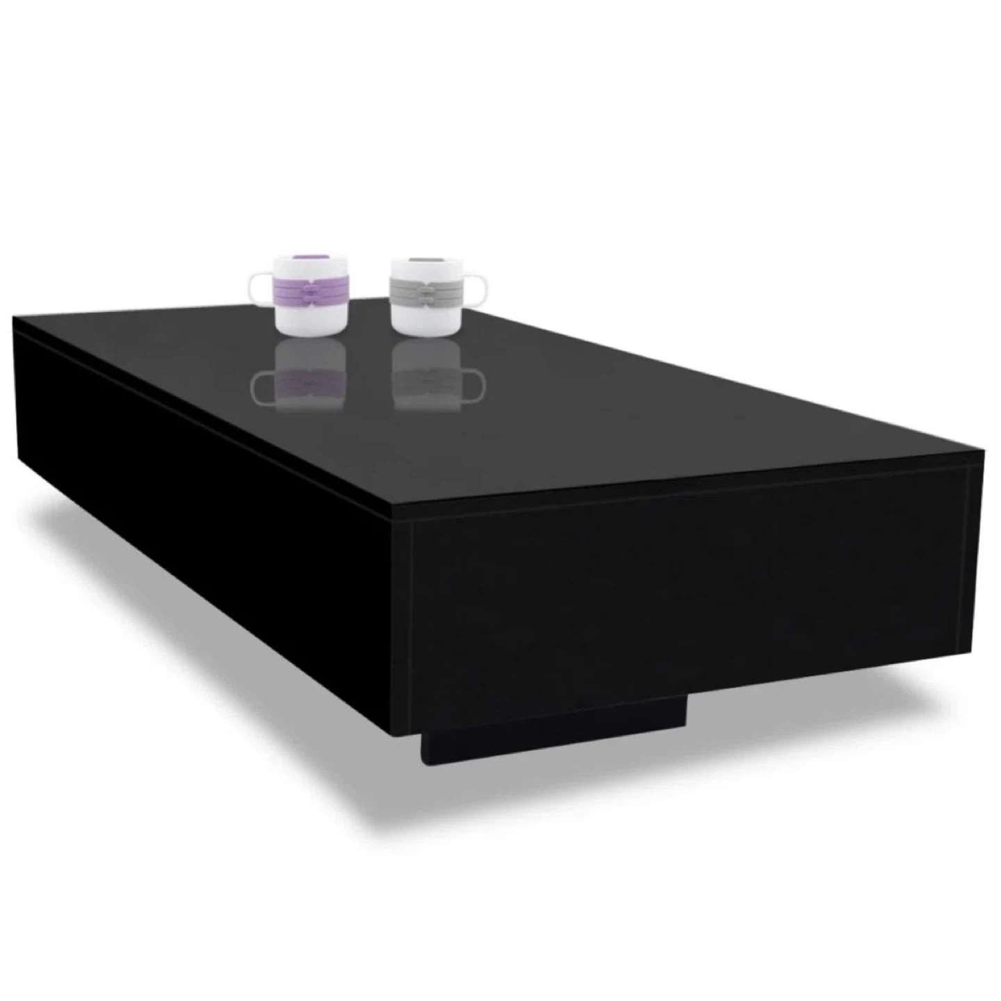 Gloss Black Coffee Table - 85x55x31cm - photo 2