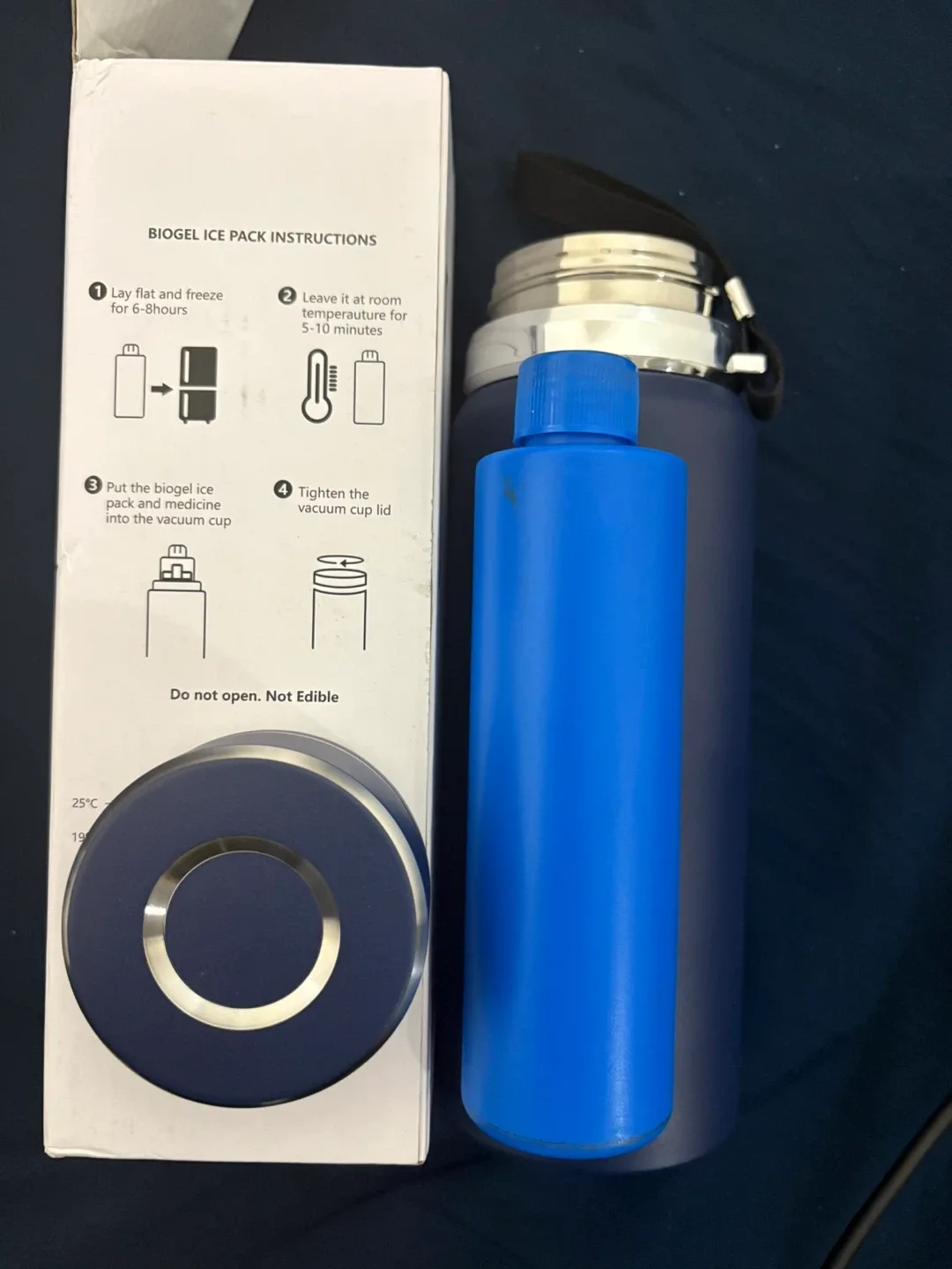 Insulated Water Bottle with Ice Pack image indicator(2)