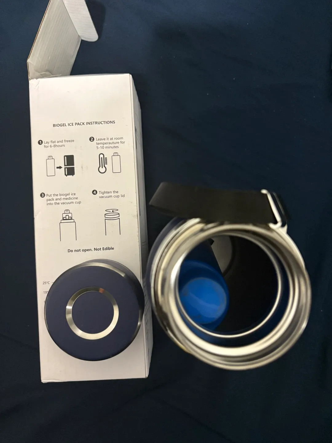 Insulated Water Bottle with Ice Pack image indicator(3)