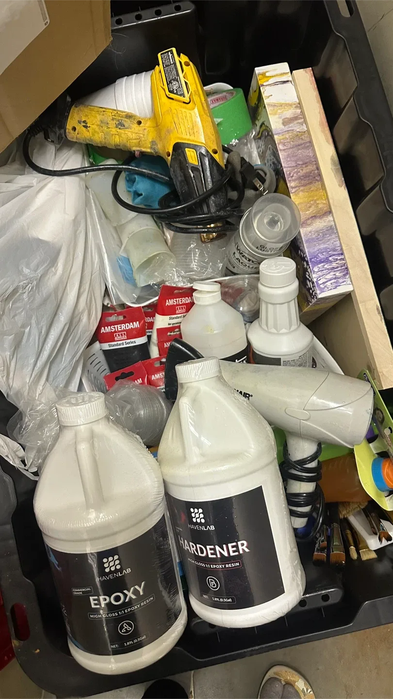 Epoxy resin set - resin, panels, tools, brushes and etc. image indicator(4)