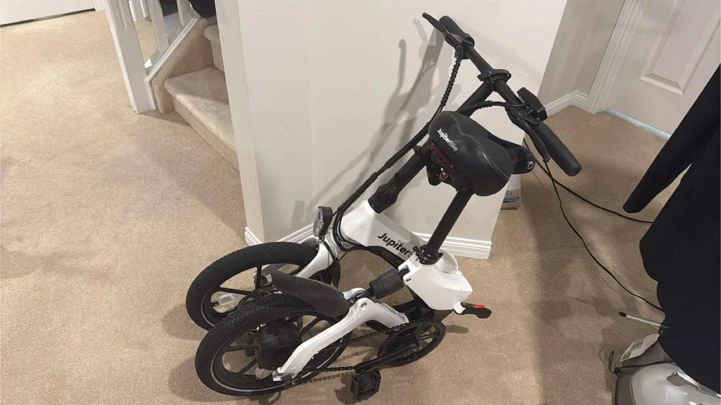 JupiterBike Folding Electric Bike - White image indicator(4)