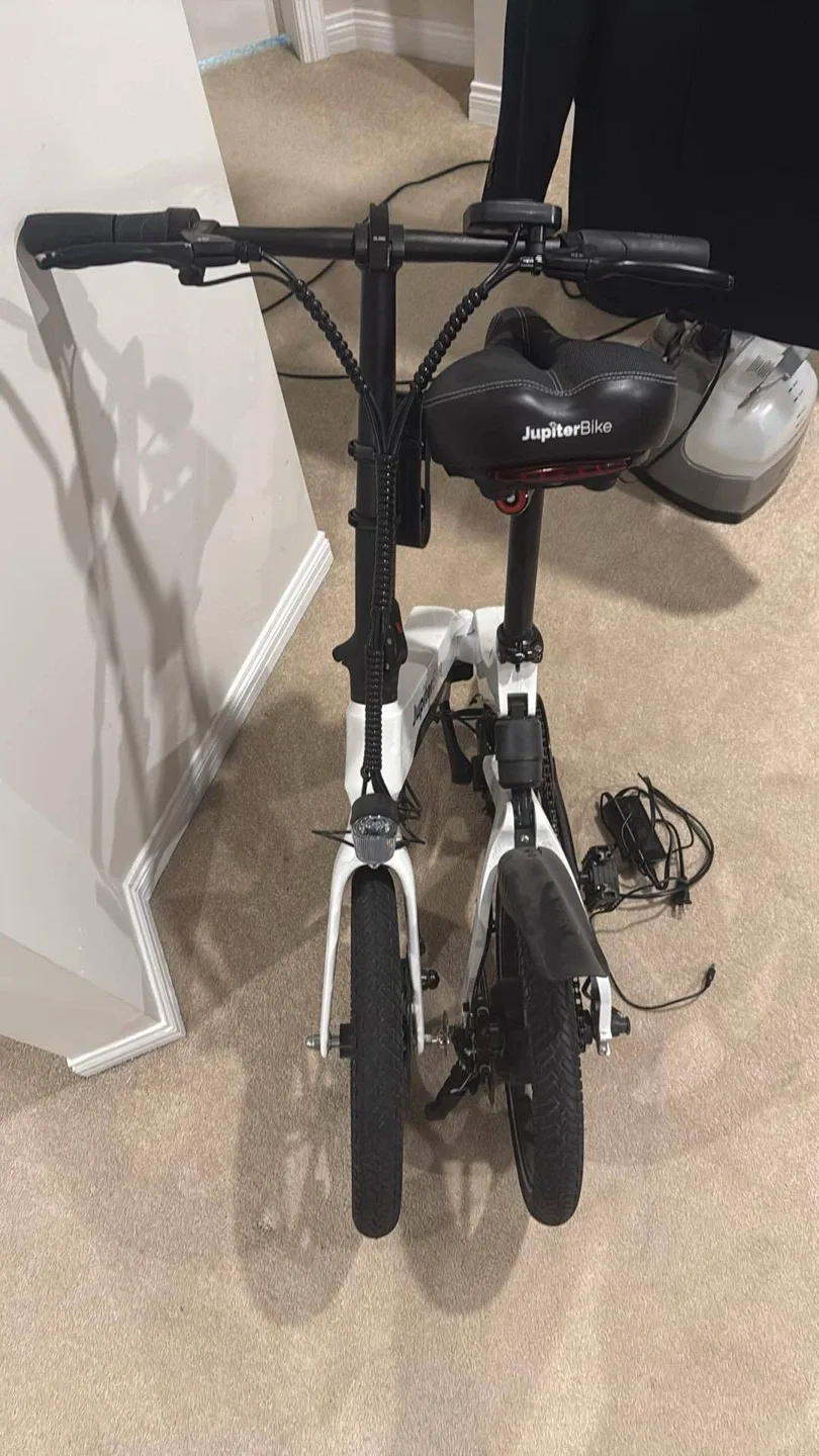 JupiterBike Folding Electric Bike - White image indicator(6)