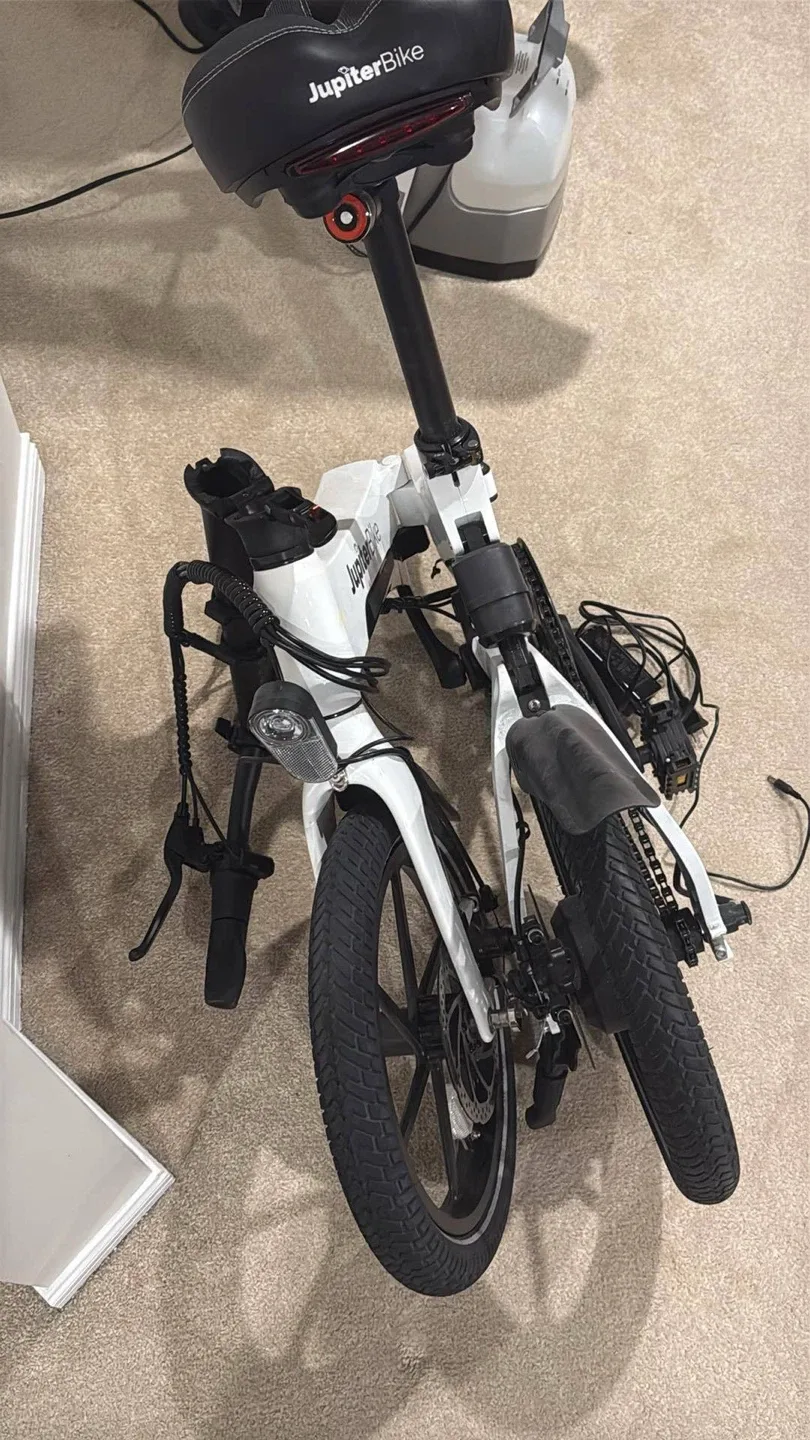 JupiterBike Folding Electric Bike - White image indicator(5)