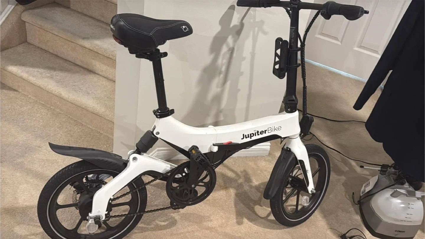 JupiterBike Folding Electric Bike - White image indicator(2)