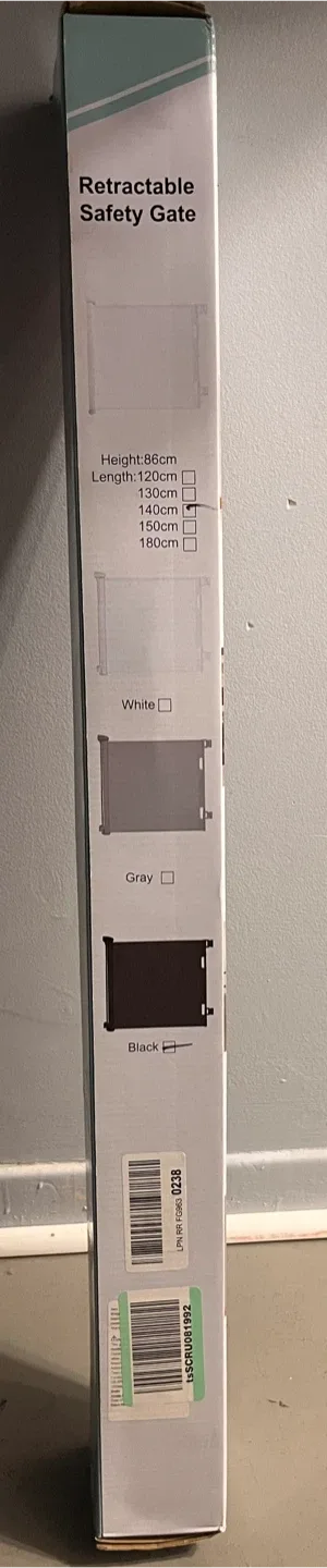 Retractable Safety Gate - Black H:86cm L:140cm image indicator(3)