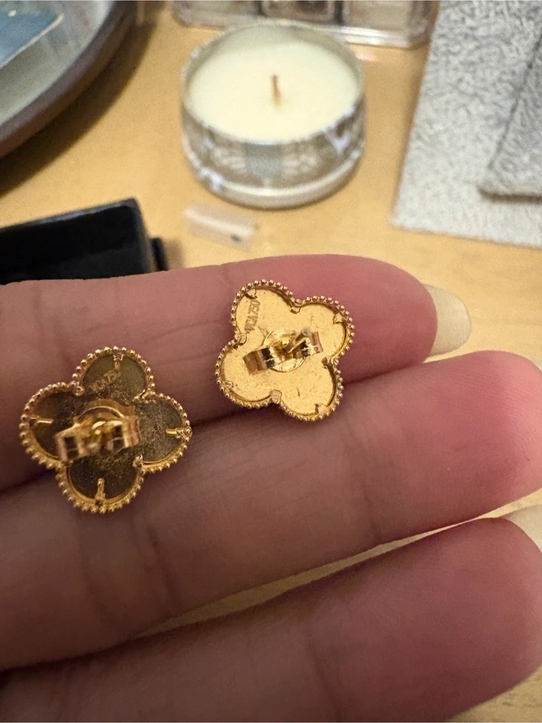18K Real Gold Earrings - photo 5