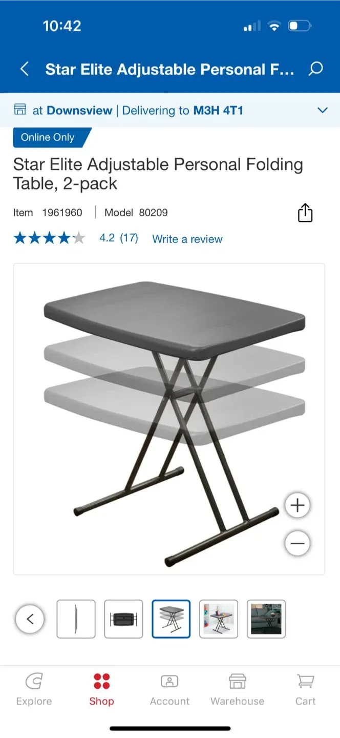 Star Elite Adjustable Folding Table image indicator(5)