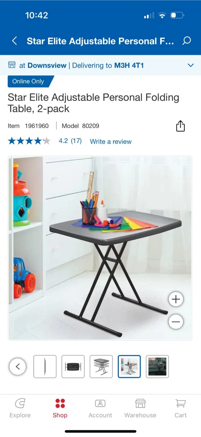 Star Elite Adjustable Folding Table image indicator(3)