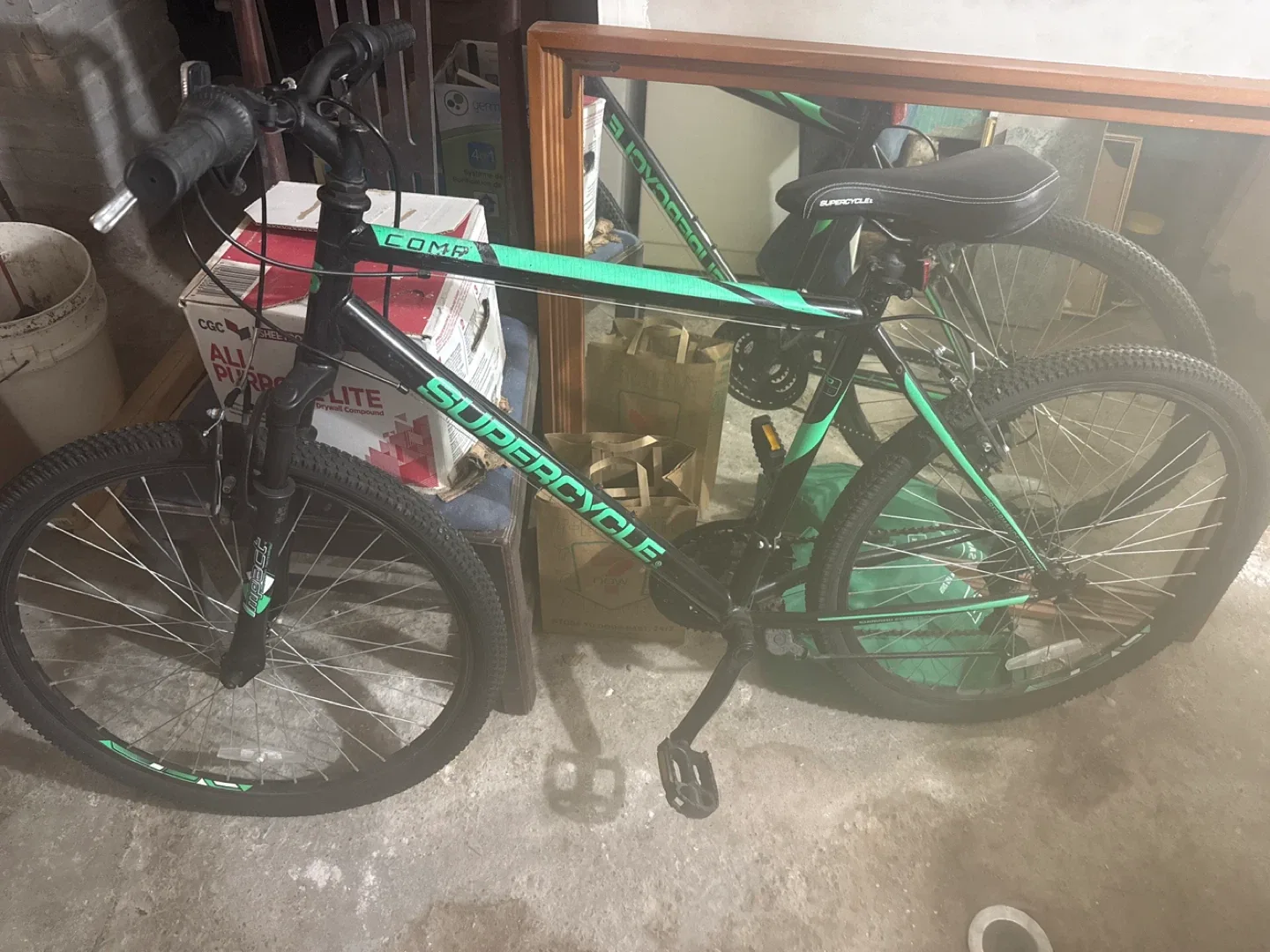 Supercycle Comp Mountain Bike - Black & Green thumbnail