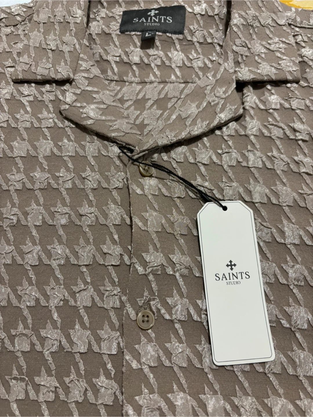 SAINTS STUDIO Houndstooth Shirt - Size L - photo 3