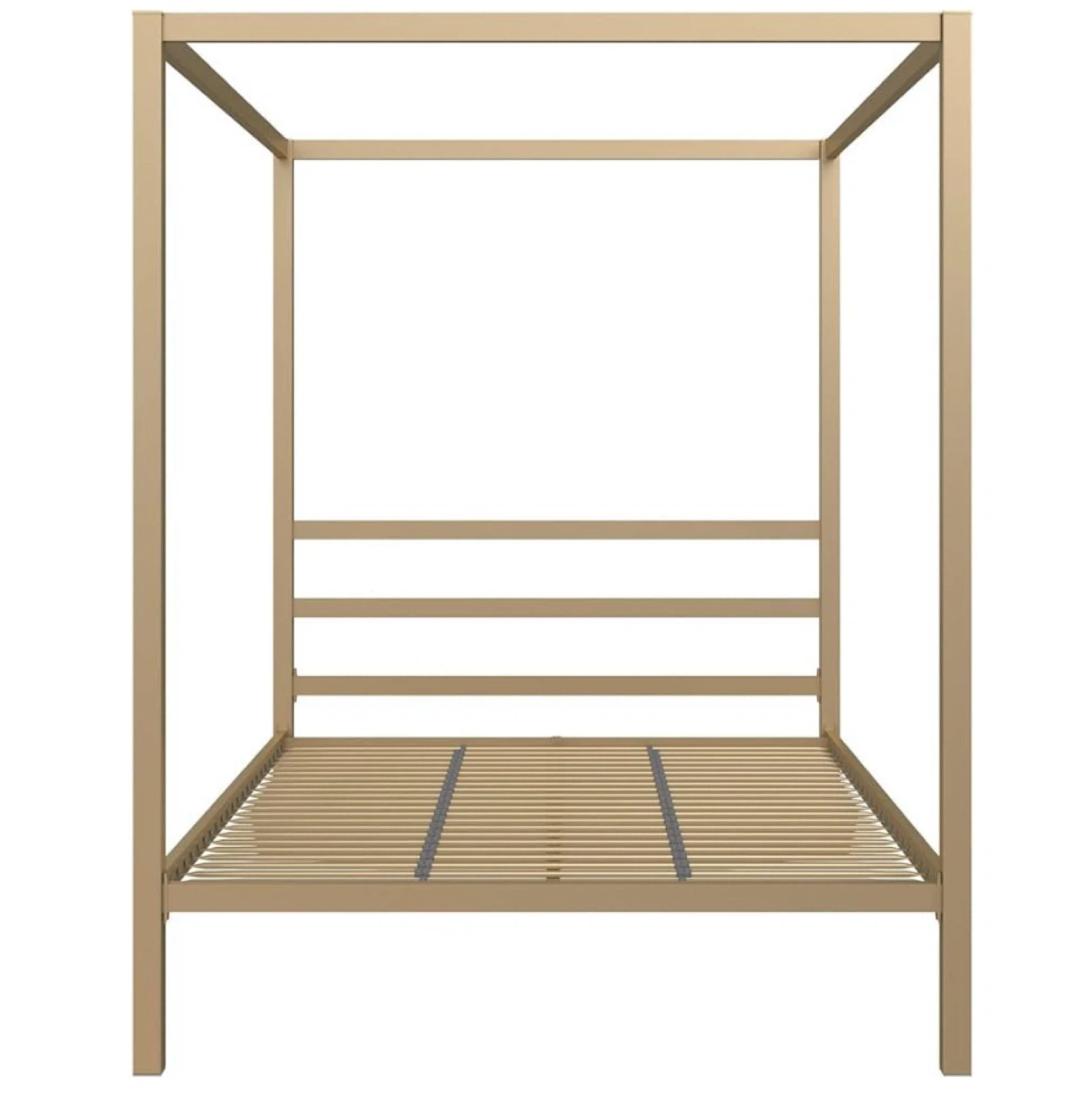 Modern Metal Canopy Twin Size Platform Bed with Mattress - photo 2