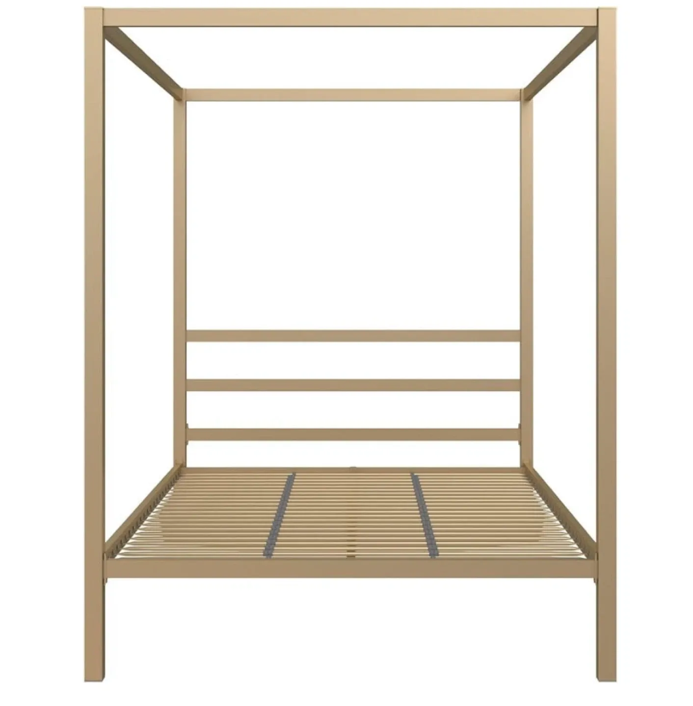 Modern Metal Canopy Twin Size Platform Bed with Mattress image indicator(2)