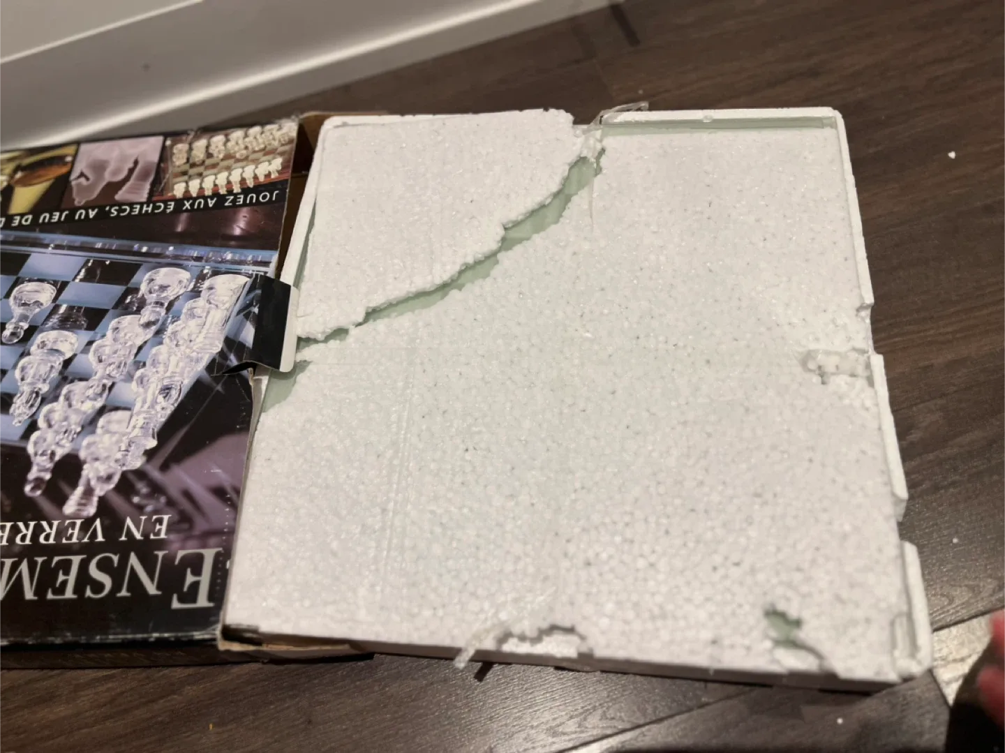 New: Glass Game Set 3 in 1 Chess Checkers Backgammon image indicator(4)