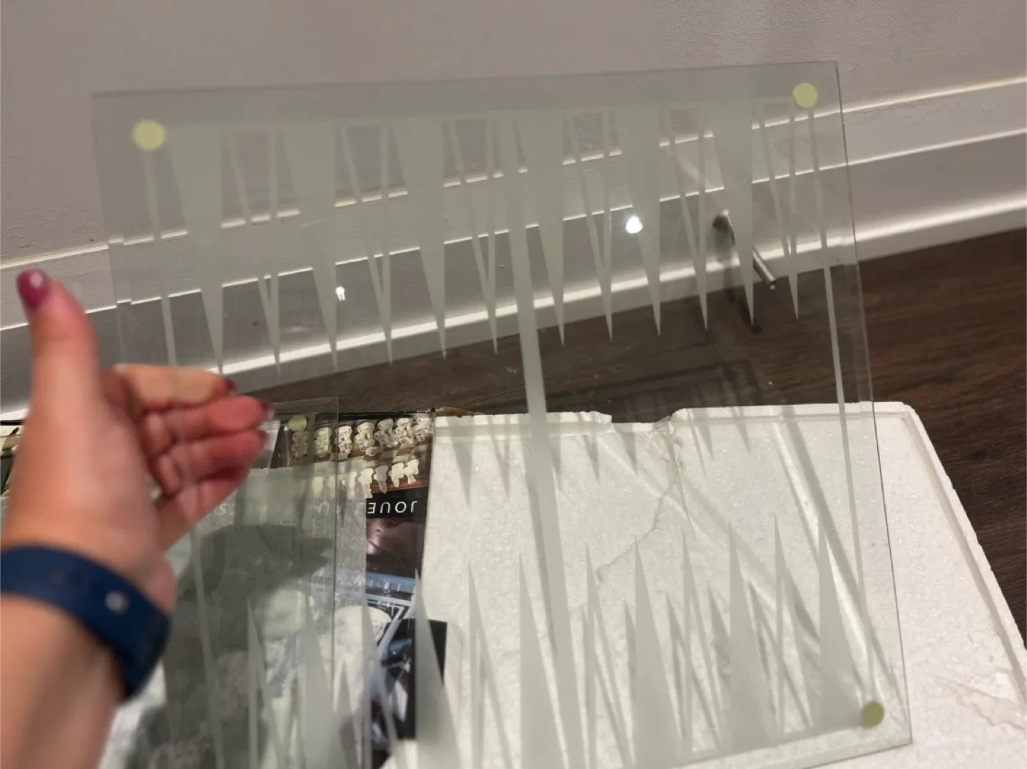 New: Glass Game Set 3 in 1 Chess Checkers Backgammon image indicator(3)