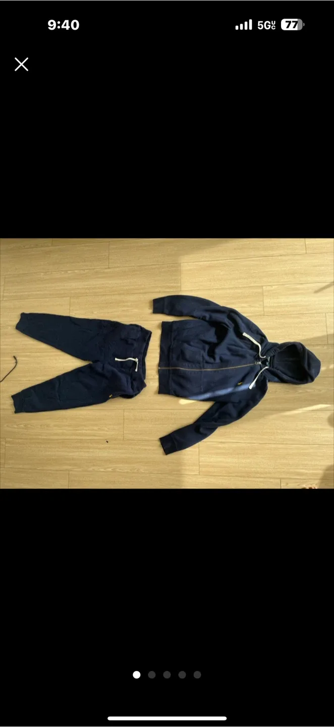 Champion Navy Blue Hoodie and Sweatpants Set thumbnail