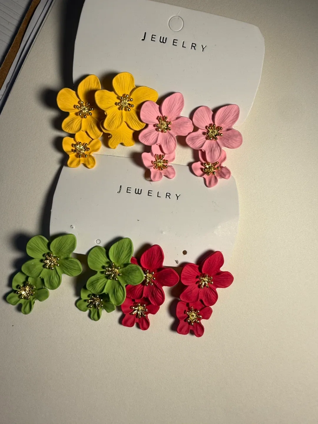 Flower Drop Earrings - Assorted Colours image indicator(2)