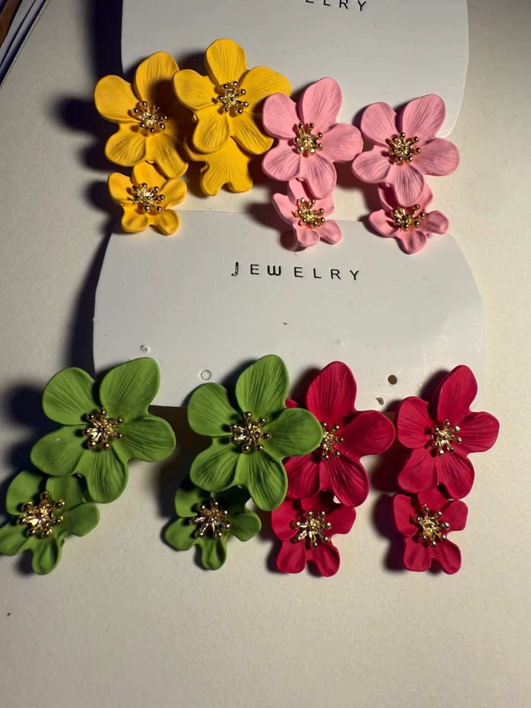 Flower Drop Earrings - Assorted Colours thumbnail