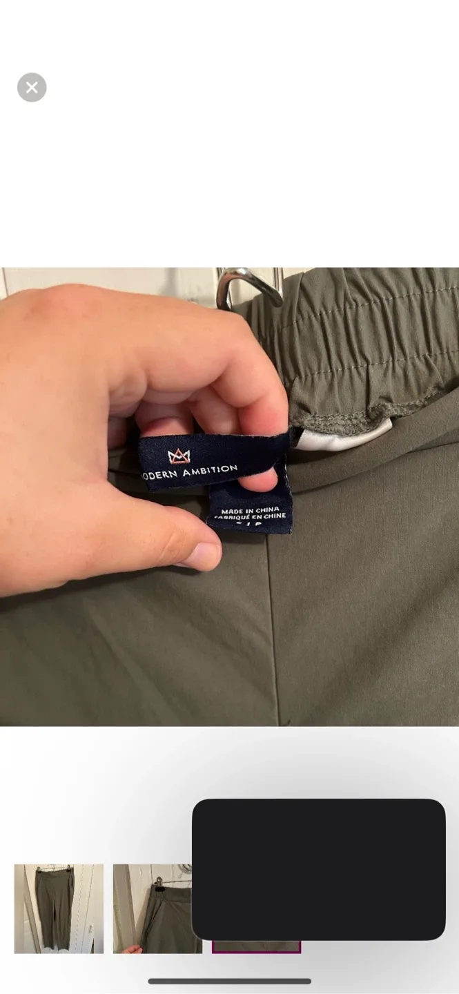 Modern Ambition Olive Green Pants image indicator(3)