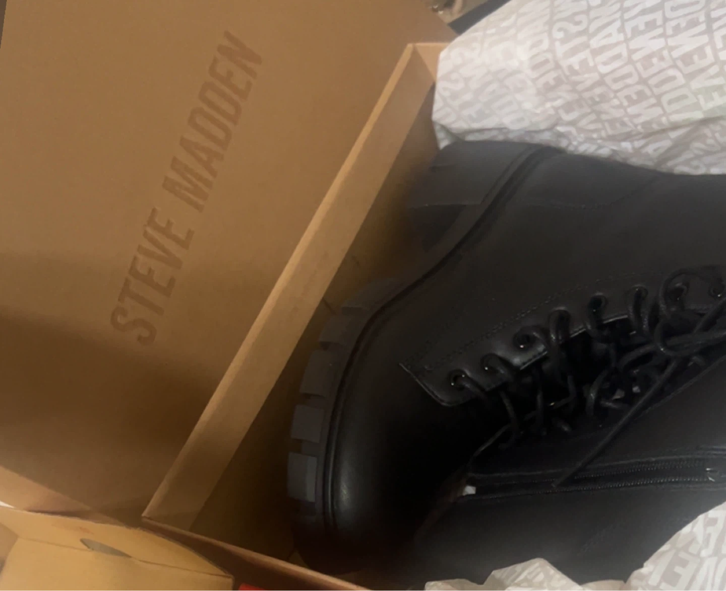 Steve Madden Hyperr1 Black Boots - Size 6.5 - photo 2