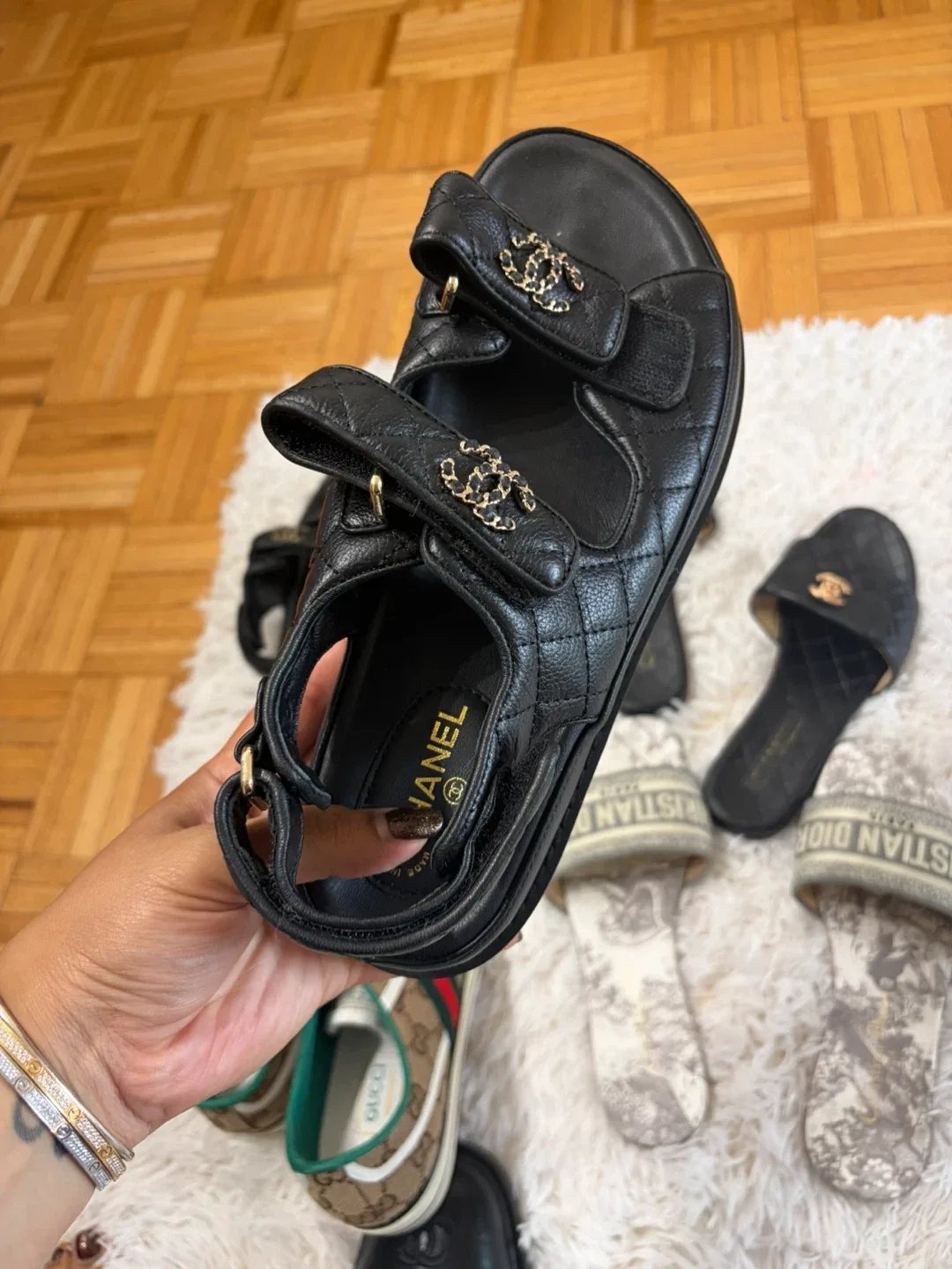 Assorted designer shoes: Chanel, Dior, Gucci image indicator(8)